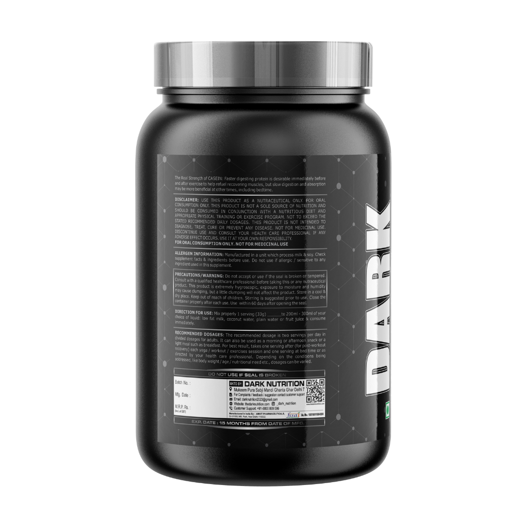 DARK NUTRITION DARK CASEIN WHEY PROTEIN (NIGHT PROTEIN) 1KG FREE DELIVERY |