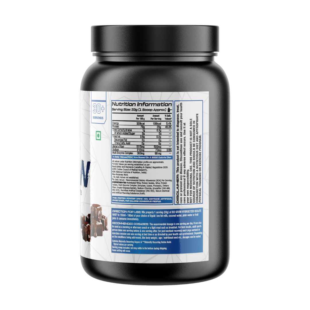 Growlabz Iso Grow 100% Pure Isolate Whey Protein 1KG |