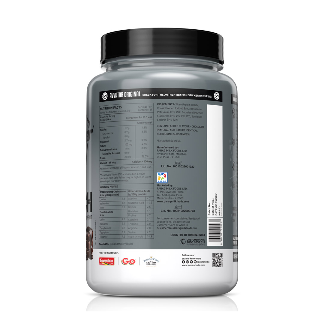 Avvatar Isorich Protein | 1 Kg | Belgian Chocolate