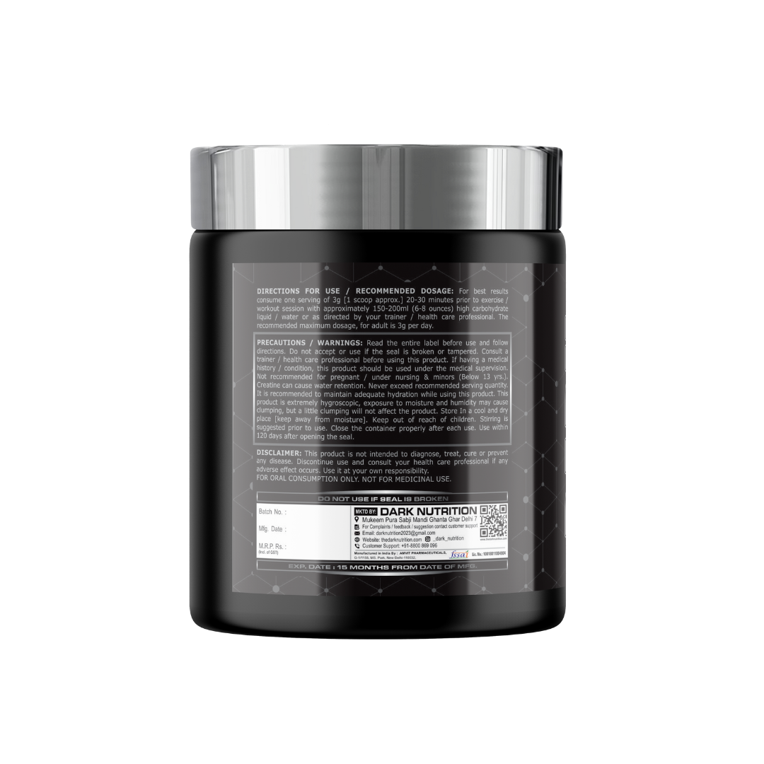 DARK NUTRITION DARK CREATINE MICRONIZED 83+SERVINGS (HIGH QUALITY) |