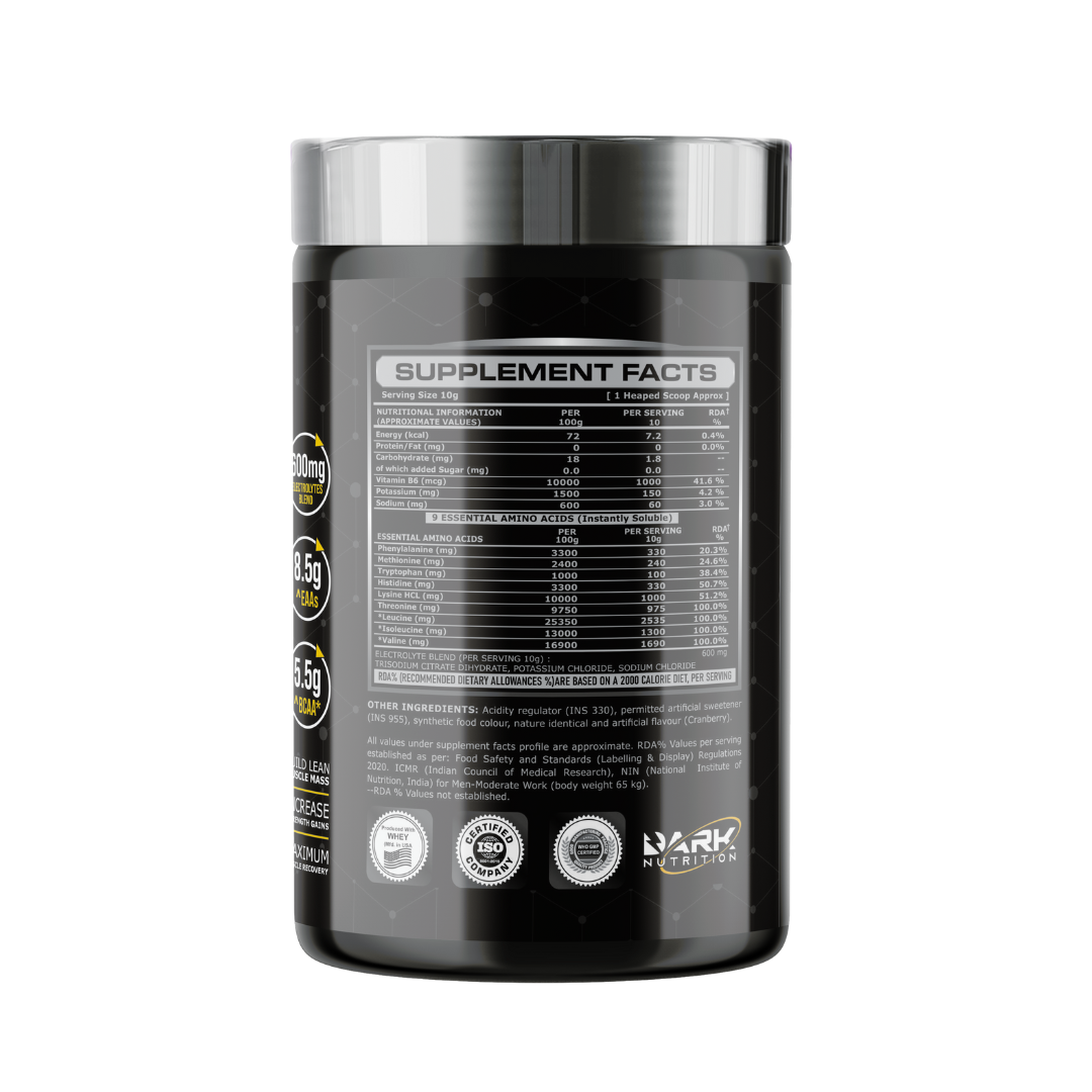 DARK NUTRITION EAA AMINO ACID (LAB-TESTED) 300GM |