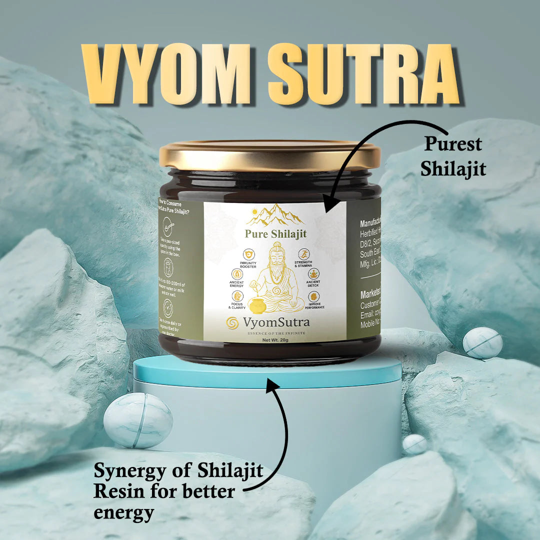VyomSutra Pure Himalaya Gold Shilajit | 75% Fulvic Acid