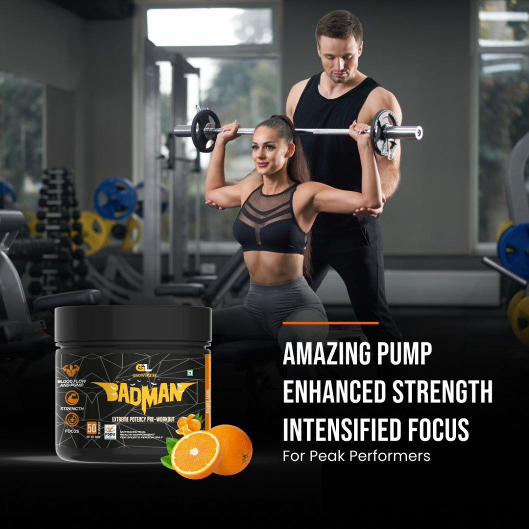 GROWLABZ BADMAN PREWORKOUT 50 SERVINGS 400G |