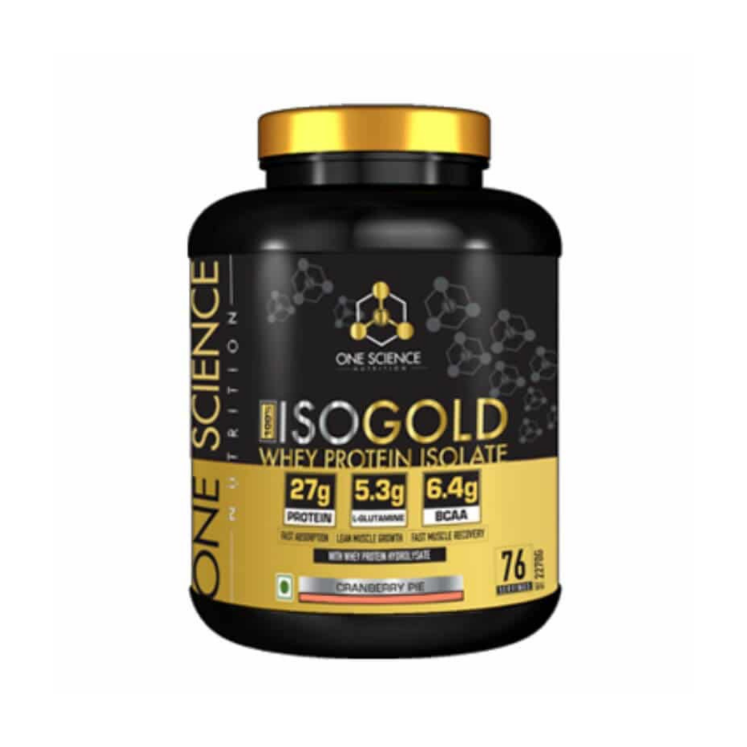 One Science Nutrition 100% Iso Gold Whey Protein 5lbs 76 SERVINGS