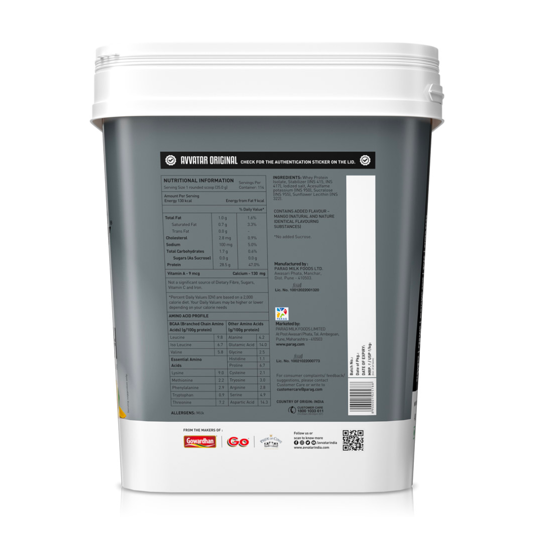 AVVATAR ISORICH WHEY PROTEIN ISOLATE 4KG