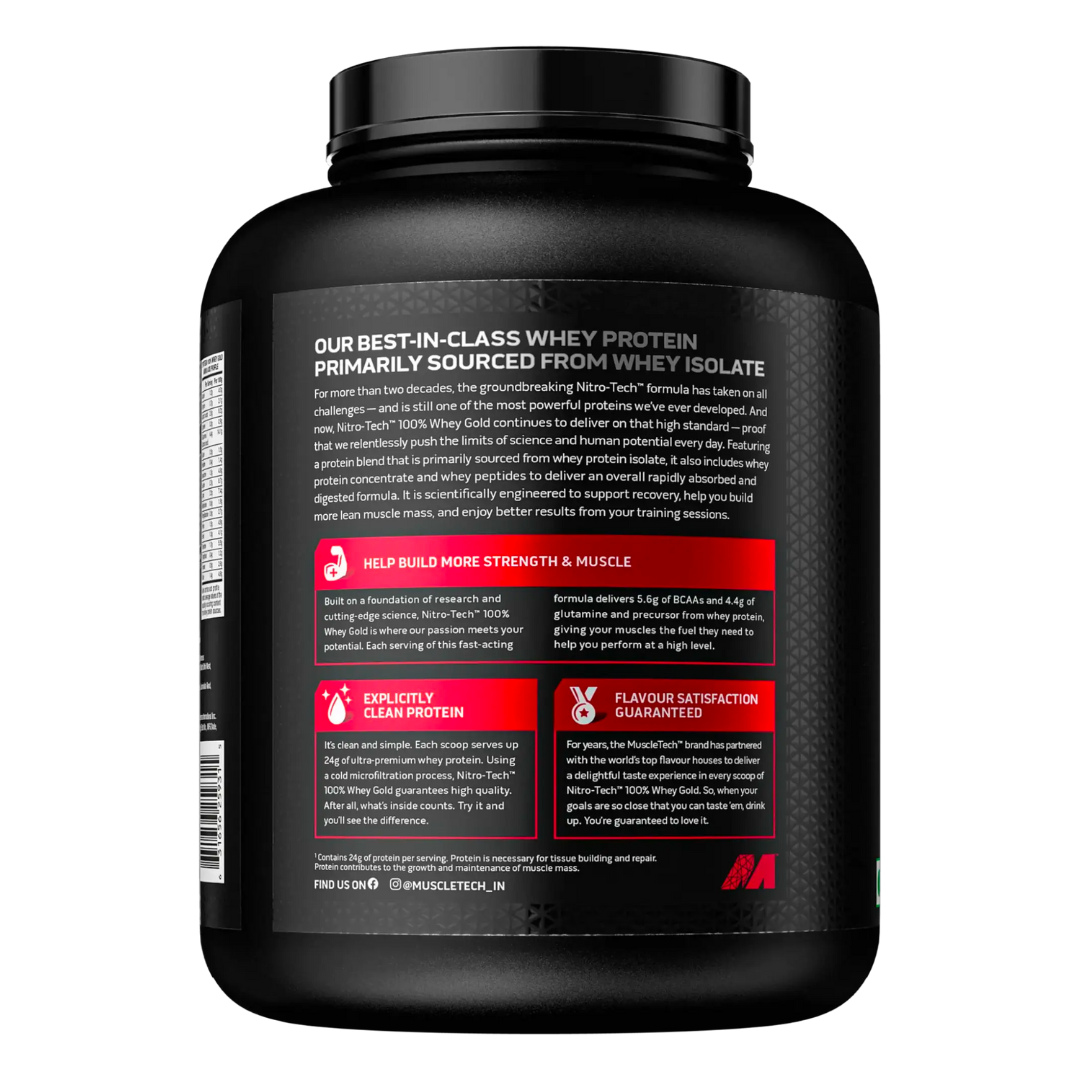 MuscleTech NitroTech 100% Whey Gold 4Lb