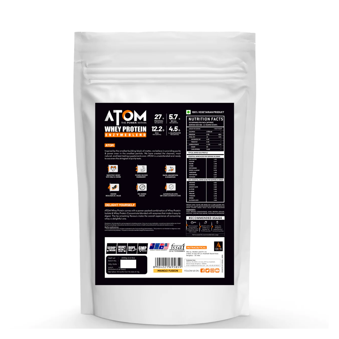 ASITIS Atom Whey Protein with Enzymeblend 4Kg