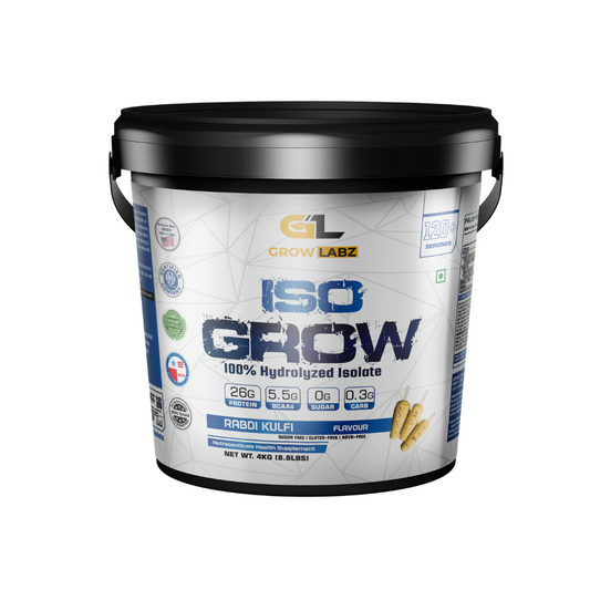 Growlabz Iso Grow 100% Whey Protein Hydrolyzed Isolate 4KG