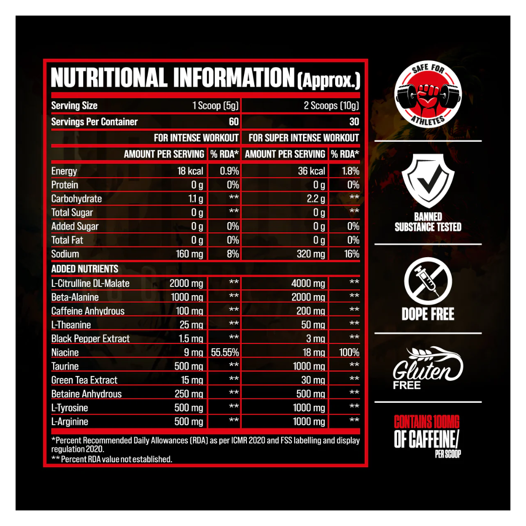 Bigmuscles Nutrition Karnage Pre-Workout | Sex On The Beach |