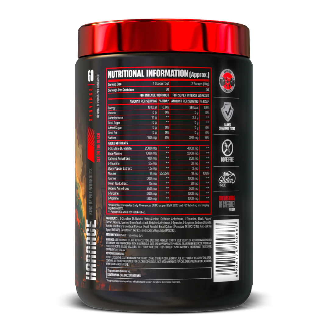 Bigmuscles Nutrition Karnage Pre-Workout | Sex On The Beach |