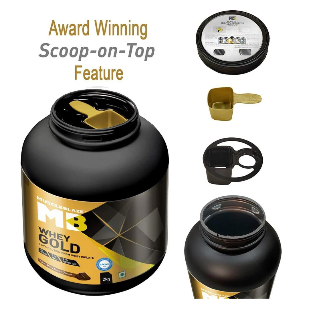 (MB) MuscleBlaze Whey Gold 100% Whey Protein Isolate