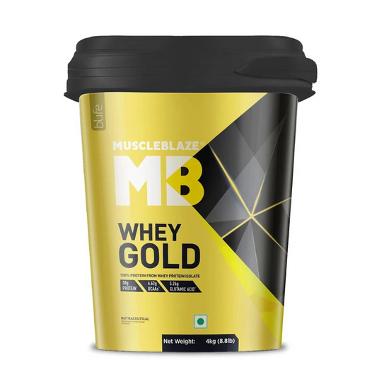 (MB) MuscleBlaze Whey Gold 100% Whey Protein Isolate 4 Kg |