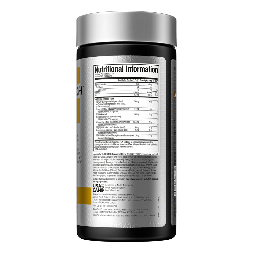 Muscletech Test HD Elite 60 Capsules