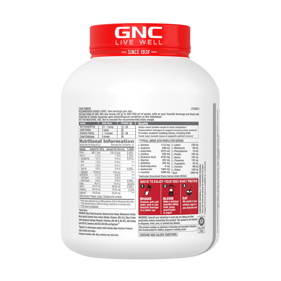 GNC Pro Performance 100% Whey Protein Powder