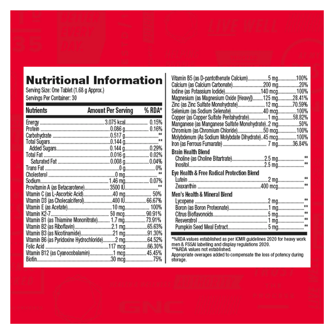 GNC Mega Men One Daily – 30 Tabs