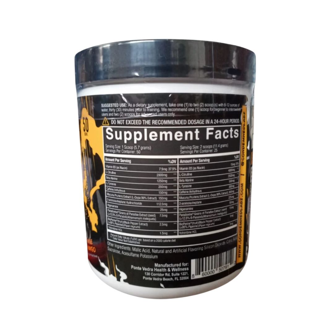 Condemned Convict Pre Workout 50 Servings