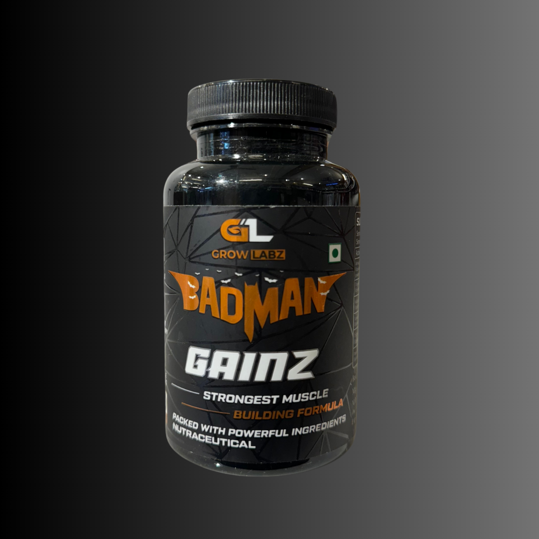 Growlabz Badman Gainz (Ultimate Size Gaining Formula) 90 Capsules