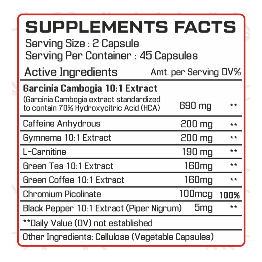 Growlabz Badman Cutz (Ultimate Fat Loss Formula) 90 Caps