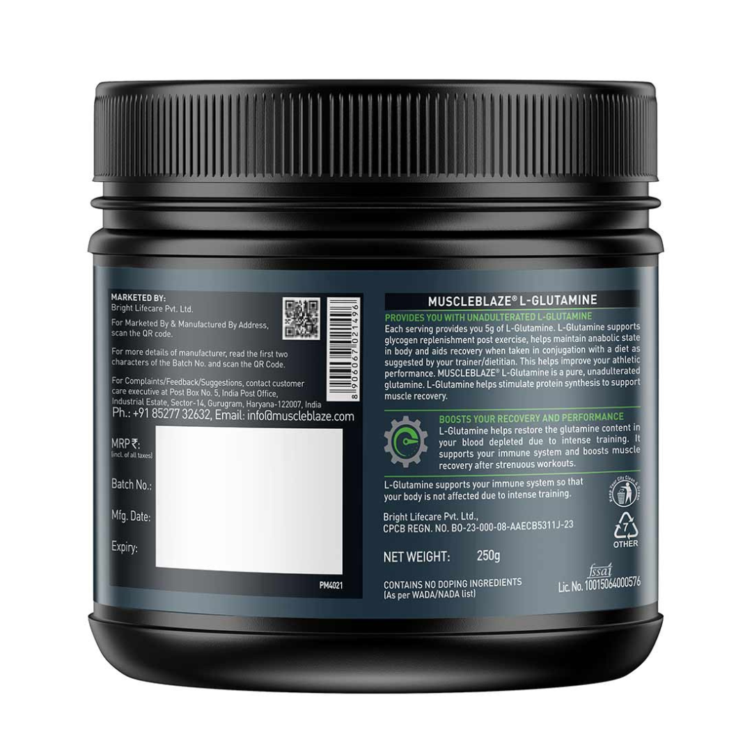 (MB) MuscleBlaze L-Glutamine, 250 g