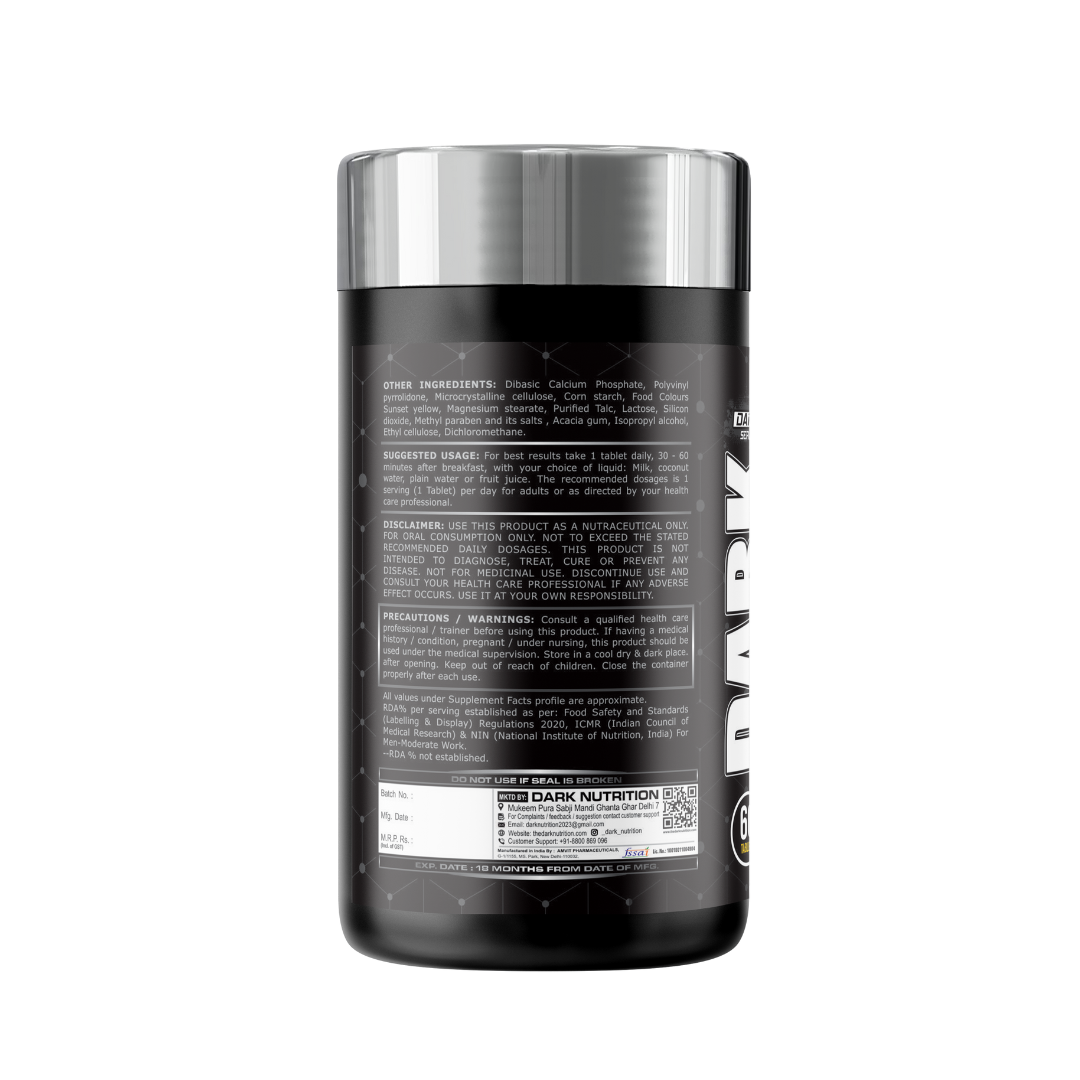 DARK NUTRITION MULTIVITAMIN + TESTBOOSTER (MULTI+TEST) FREE DELIVERY