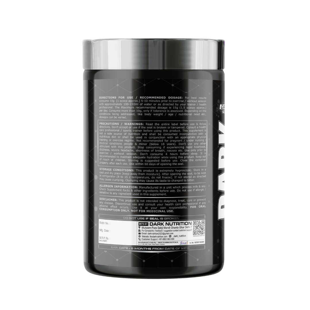 DARK NUTRITION DARK PUMP PRE-WORKOUT 300GM (ULTRA CONCENTRATED) |