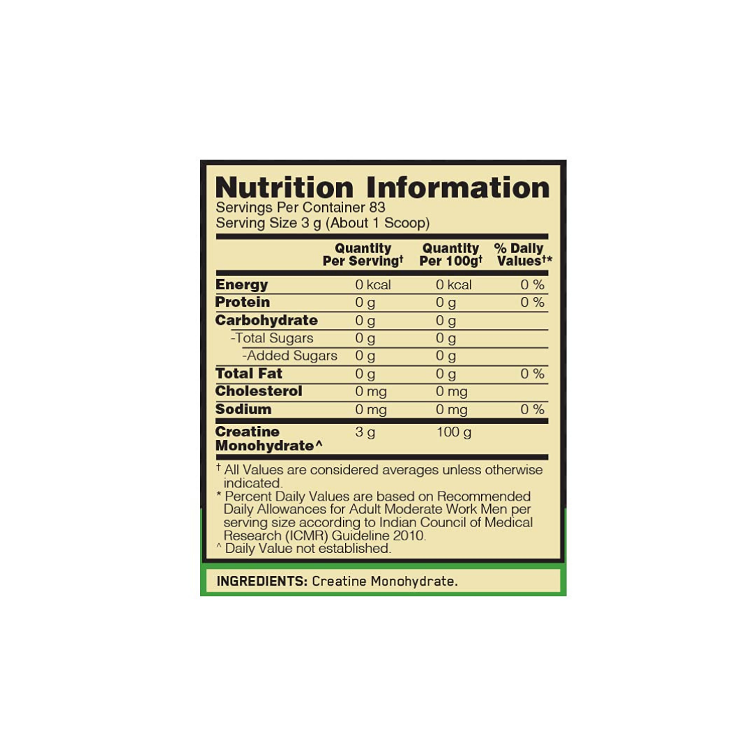 ON (Optimum Nutrition) Micronized Creatine Powder 250gm | FREE SHIPPING |