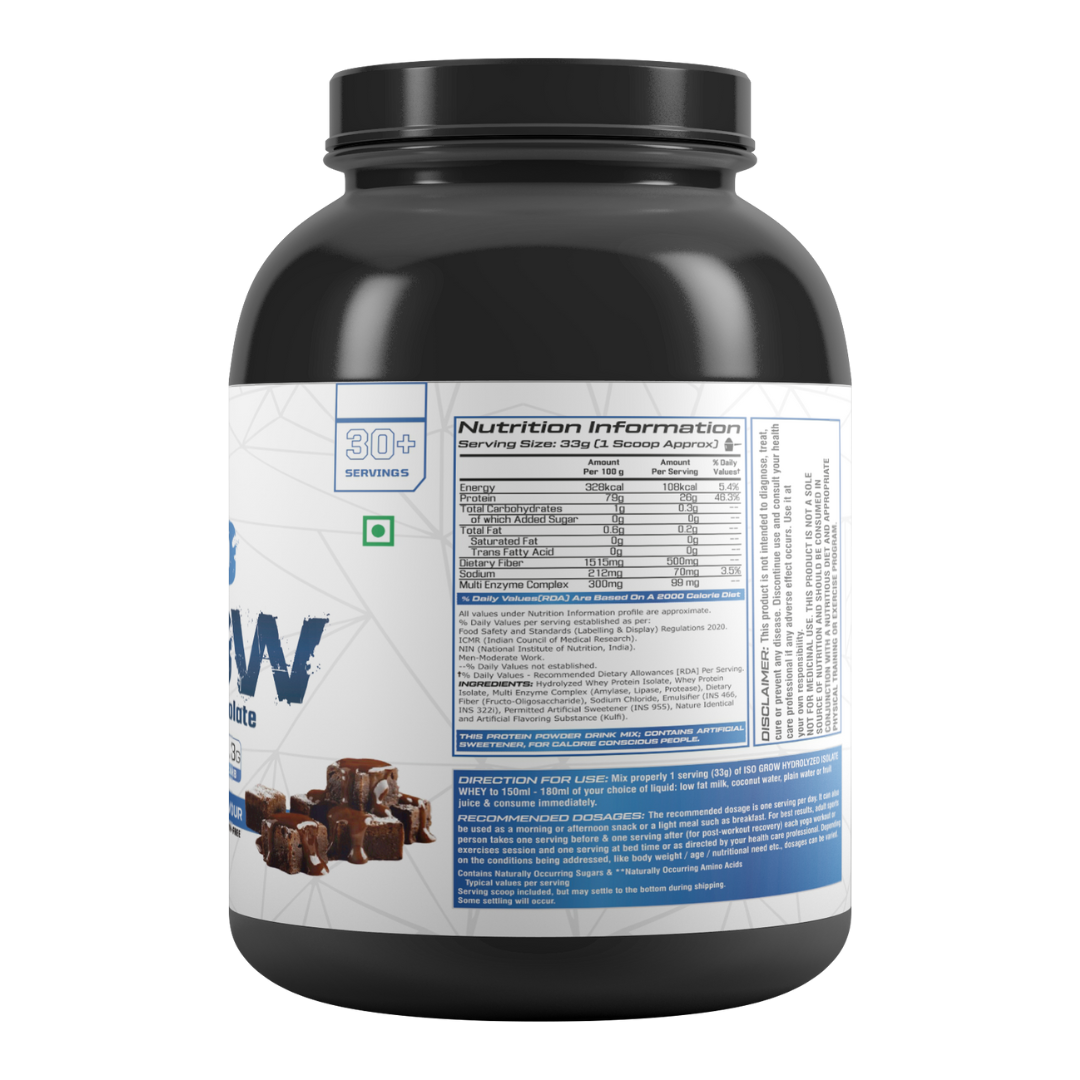Growlabz Iso Grow 100% Whey Protein Hydrolyzed Isolate 4KG