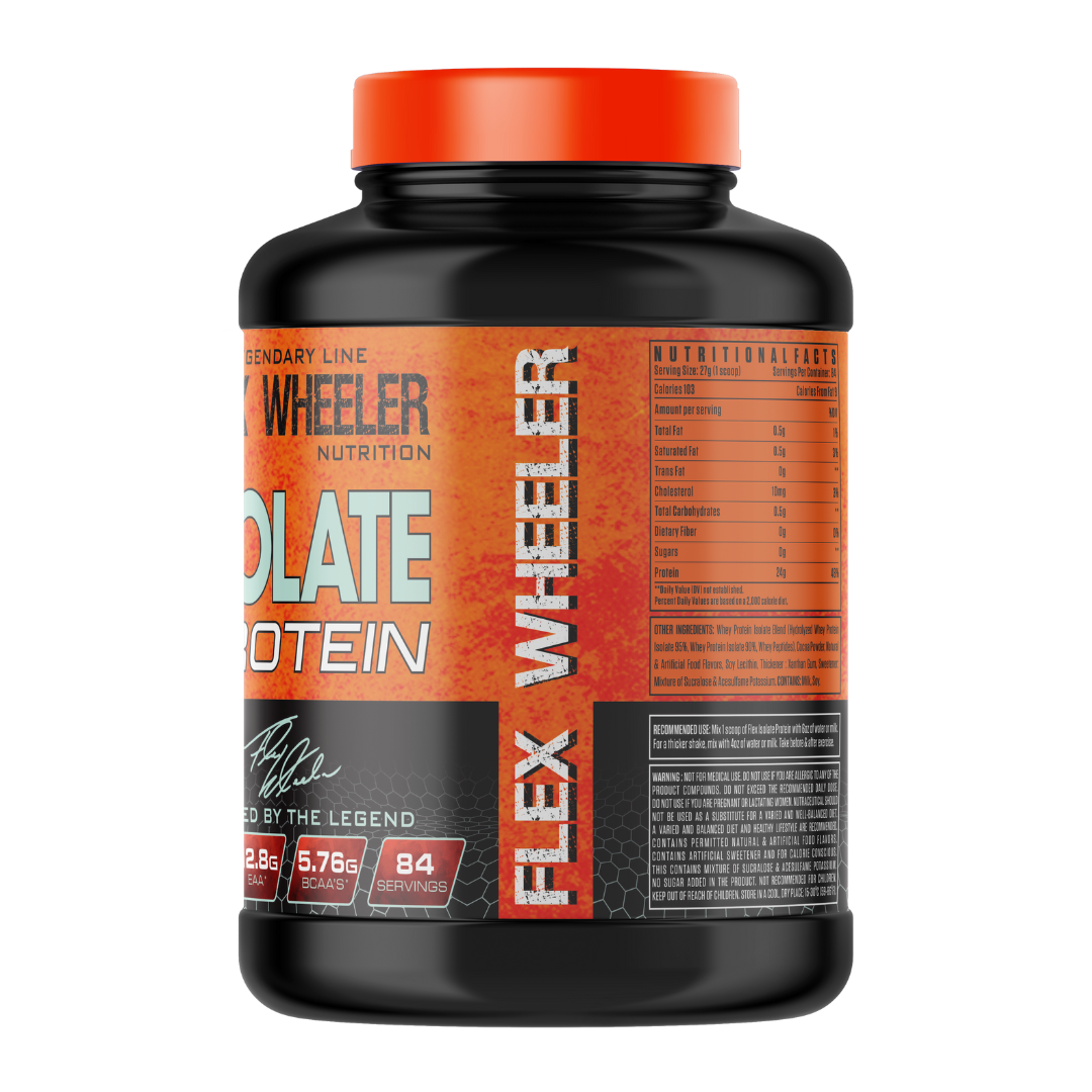 Flex Wheeler Nutrition Legendary 100% Isolate Whey Protein -5LB | 84 Servings |