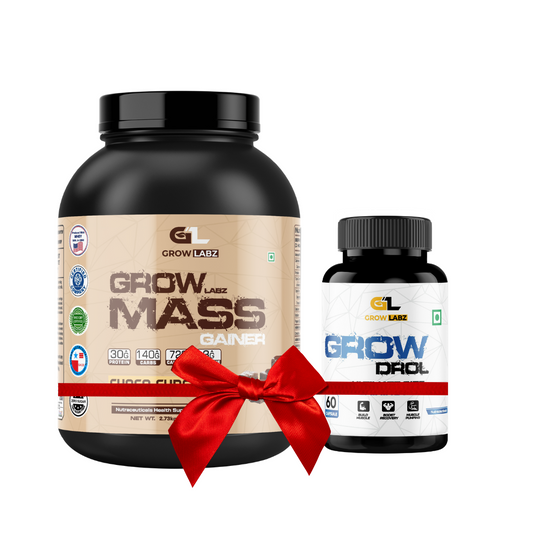 Growlabz Grow Mass Gainer + Growdrol 6LB ( BEST SIZE GAINING STACK )