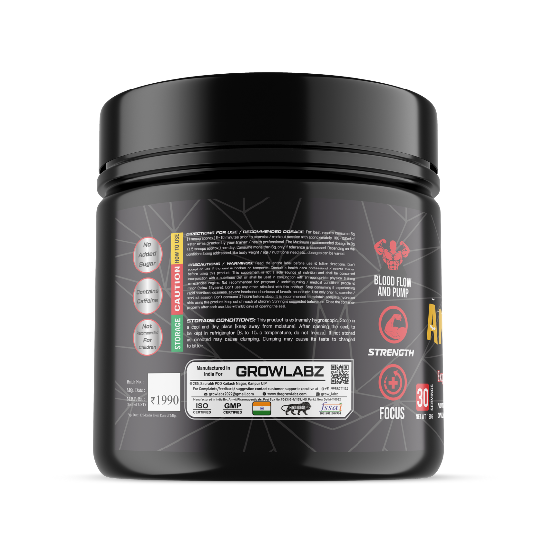 Growlabz Angryman Pre-Workout (EXTREME POTENCY) |