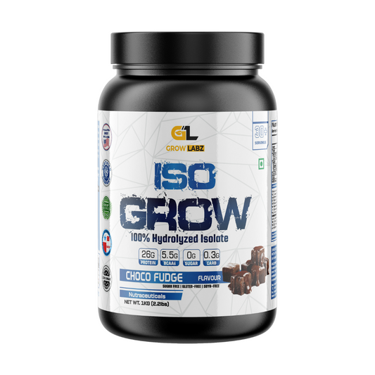 Growlabz Iso Grow 100% Pure Isolate Whey Protein 1KG |